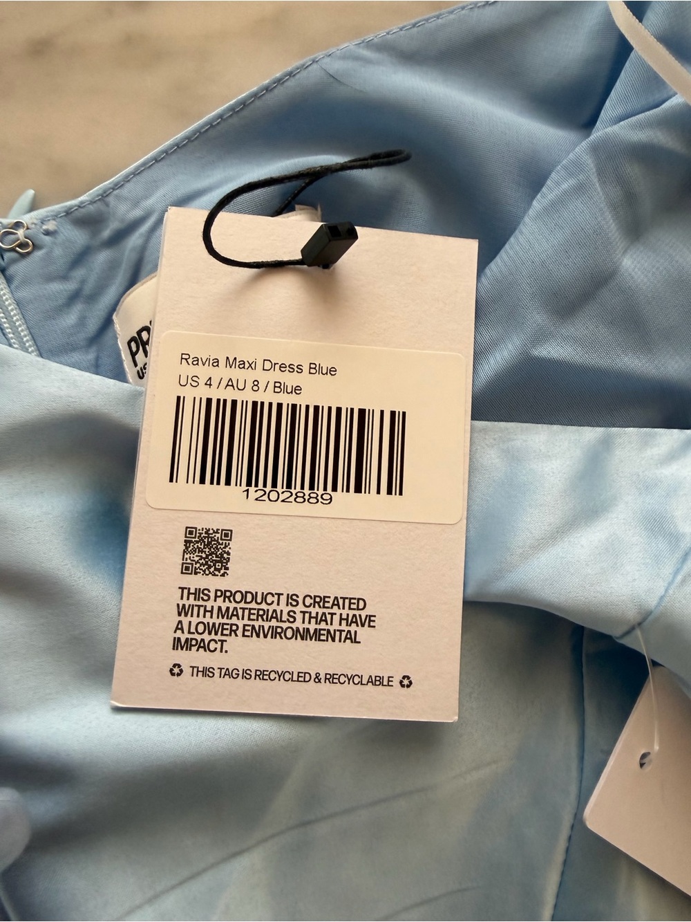 Princess Polly Light Blue Satin Slip Gown - Picture 7 of 7